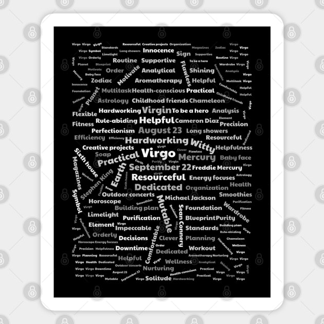 Virgo - Virgin zodiac sign Magnet by All About Nerds